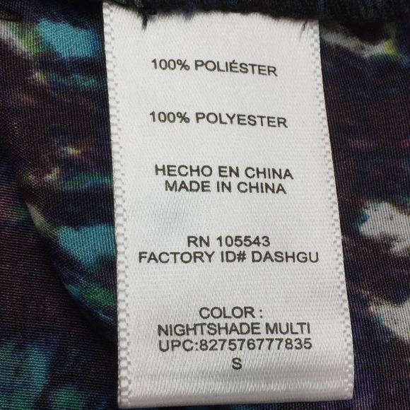 Derek Lam Design Nation Black Blue Abstract Colorful Tunic Shirt Dress S - Picture 11 of 11